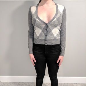 Cashmere Argyle Cardigan